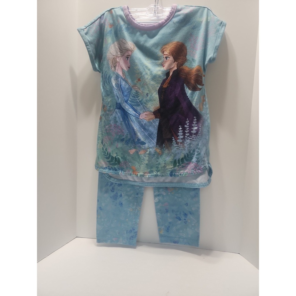 Disney Store Girls Frozen 2 Elsa & Anna Pajama Set Size 9/10